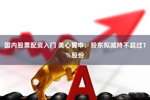 国内股票配资入门 美心翼申：股东拟减持不超过1%股份